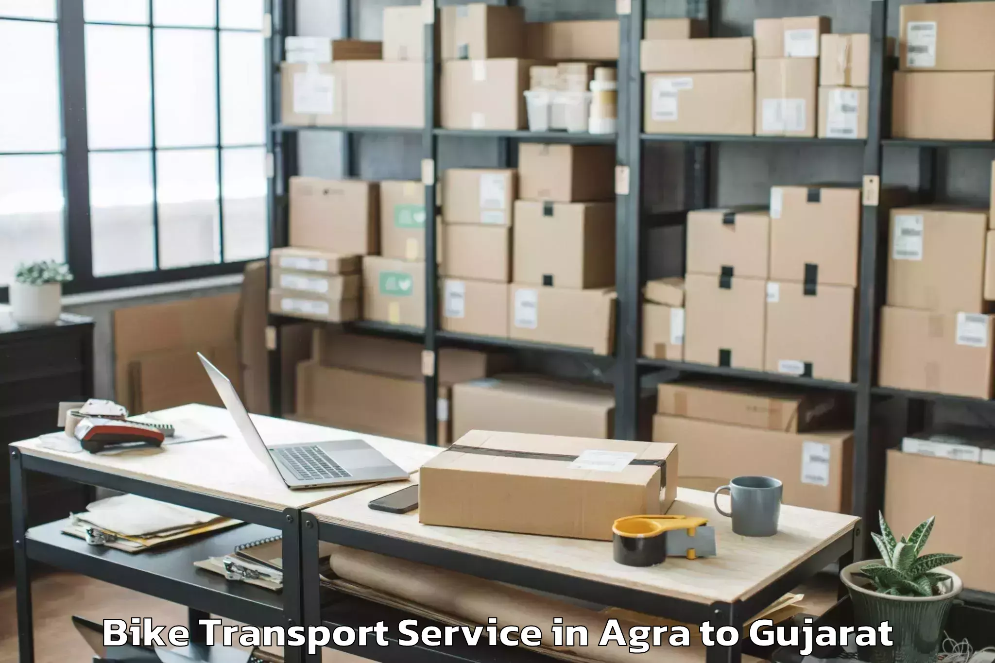 Book Your Agra to Petlad Bike Transport Today